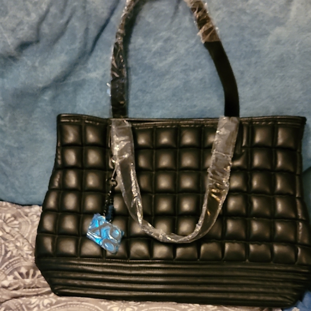 Gwen Xoxo  Black Quilted Tote